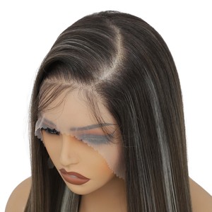 Peluca <span class=keywords><strong>de</strong></span> Cabello Humano Virgen Brasileño con Ondas Frontales, Color Natural, Sin Procesar, Peluca <span class=keywords><strong>de</strong></span> Encaje Virgen al por Mayor, Sin Pegamento - Product Image 2