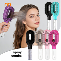 Brosse à cheveux 2-en-1 facile à utiliser, outil innovant de brumisation et de brossage pour cheveux humides et secs, réservoir d'eau pratique