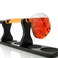 Faible MOQ, bouteille de verre personnalisée en forme de batte de baseball Tellurion, impression de logo, verre borosilicate de haute qualité, pour boissons, vodka, whisky, rhum, gin, avec bouchon