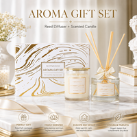 Ensemble cadeau élégant de diffuseur de parfum et bougie pour la vente au détail et la fragrance d'intérieur
