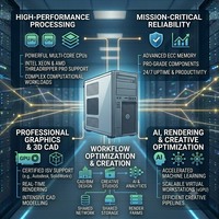 Estación de Trabajo en Torre Dell Precision T7875 T5860 T7960, Intel Xeon, AMD Threadripper PRO, para Diseño CAD 3D y Renderizado con IA