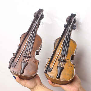 Artesanías de resina Radio Violín Decoración creativa para sala de estar Estudio Oficina y entrada - Product Image 2
