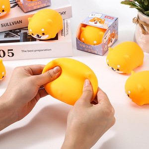 Best Selling Novelty TPR Shiba Inu Shaped Pressure Release Promotional Gift Decompression <b>Squeeze</b> Toys for Kids and Adults - Product Image 4