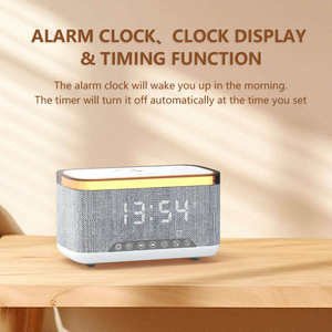 Reloj Despertador con Cargador Inalámbrico 5 <span class=keywords><strong>en</strong></span> 1, Altavoz Bluetooth con Luz LED RGB de Colores, Lámpara de Escritorio, <span class=keywords><strong>Radio</strong></span> <span class=keywords><strong>FM</strong></span> para Sala de Estar o Mesita de Noche - Product Image 4