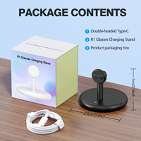 Station de charge électrique intelligente pour lunettes connectées, alimentée par IA, adaptateur pour lunettes VR, support de charge de bureau Modèle C