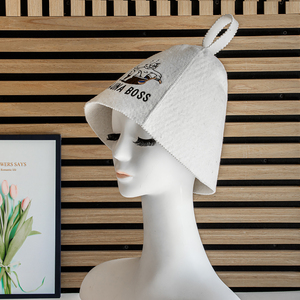 Soyez <span class=keywords><strong>le</strong></span> maître de votre bien-être avec ce chapeau de sauna en pure laine qui s'ajuste à votre tête comme une couronne, tout en favorisant la circulation de la chaleur. - Product Image 5