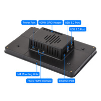 Casing Pelindung untuk Layar Sentuh Raspberry Pi 7 inci 2 dan Raspberry Pi 5 Kompatibel dengan Beberapa Layar 7 inci