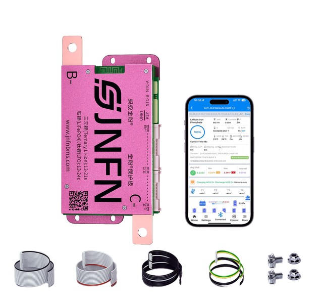 ANT JNFN Smart BMS 3S-24S 12V-72V 50A-400A Intelligent Battery Management System for Electric Motorcycle & Big Power Tools