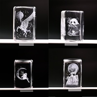 Cristal Cube Ornement 5*8cm Bureau Bureau Table Basse Décor Vacances Graduation Retour À L'école Cadeaux Pierre Autre Cristal Artisanat