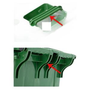 Fujian sanitation garbage <b>bins</b>, 240L, wheeled, lidded, trailer-mounted, plastic, outdoor, foot-operated, outdoor-specific. - Product Image 5
