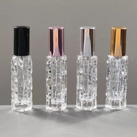 Flacon roll-on de luxe en verre losange, distributeur de parfum et d'huiles essentielles 10 ml, accessoire de beauté portable exquis