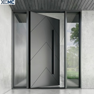 Porte pivotante en alliage d'aluminium de conception nouvelle, porte d'entrée antivol pour villa, porte de sécurité extérieure pour cour. - Product Image 1