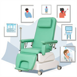 كرسي تشخيصي كهربائي لسحب الدم للفحص الطبي والغسيل الكلوي - Product Image 1