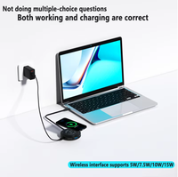 Carga rápida inalámbrica 6 en 1 divisor Usb C Hubs tipo C Pd 3,0 Adaptador 7 en 1 multipuerto para estación de acoplamiento de computadora portátil y teléfono