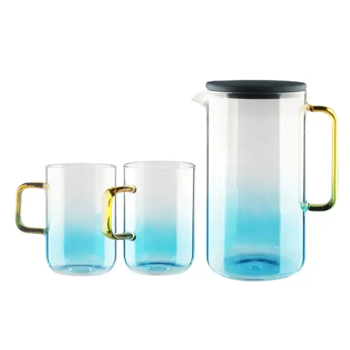 BOROSILICATE GLASS PITCHER WITH LID