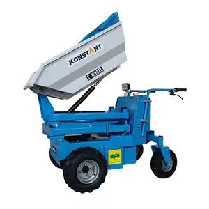 Mini Dumper elettrico capacità 500kg a batteria carrello carriola elettrica per giardinaggio paesaggistica e costruzione