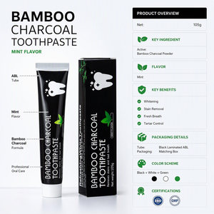 <span class=keywords><strong>Dentifrice</strong></span> blanchissant à la menthe au <span class=keywords><strong>charbon</strong></span> actif de bambou pour une haleine fraîche – Vente en gros directe fabricant - Product Image 4