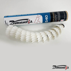 Volant de <span class=keywords><strong>badminton</strong></span> en plumes d'oie super stable de 4e classe <span class=keywords><strong>Plume</strong></span> de lame en liège à 2 couches de l'usine chinoise - Product Image 6