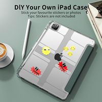 Étui magnétique pour tablette avec fonction de mise en veille et de réveil automatique pour iPad Pro 13 pouces M4 M5, coque rabattable en PU avec support pour stylet, coque transparente en acrylique pour tablette