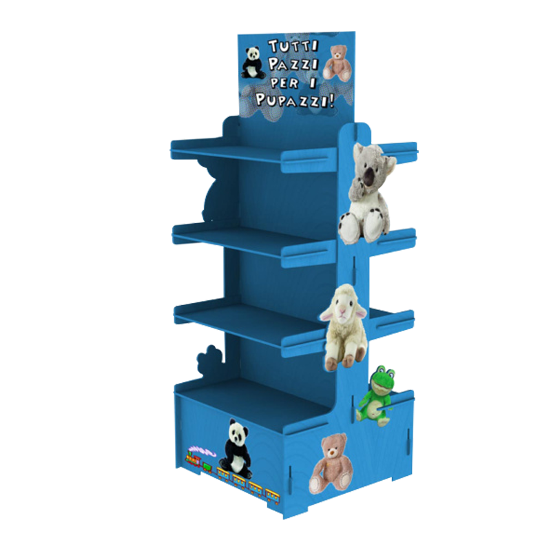 Apache Customizable Modern Floor Standing Wooden Display Rack with Plywood Construction for Shoe Stores- Custom Logo — view 5
