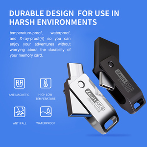 Bán buôn dữ liệu lưu trữ thiết bị kim loại USB3.0 memorias Bạc Flash <span class=keywords><strong>Disk</strong></span> 128GB 256 GB USB 3.0 2 trong 1 Type-C 64GB USB Flash Drive - Product Image 3