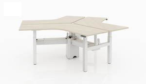 इलेक्ट्रिक 3-6 व्यक्ति वर्कस्टेशन स्टैंड डेस्क ऊंचाई समायोज्य दोहरी मोटर वाई प्रकार वर्कस्टेशन कार्यालय फर्नीचर - Product Image 3