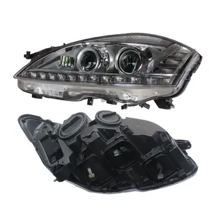 S-CLASS New Style HID Xenon plus LED Plastic Headlights for W221 10-14 Year
