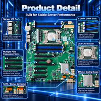 Untuk Supermicro X10SRL F Single Socket X99 Server Motherboard LGA2011 3 C612 Chipset ATX Mainboard