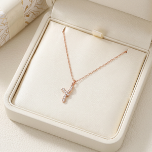 ซัพพลายเออร์ฮ่องกง ขายส่งเครื่องประดับชั้นดี สร้อยคอทองคำแท้ 18K สีโรสโกลด์ ประดับเพชรธรรมชาติ จี้รูปตัวอักษร Y ของขวัญสำหรับผู้หญิง - Product Image 6