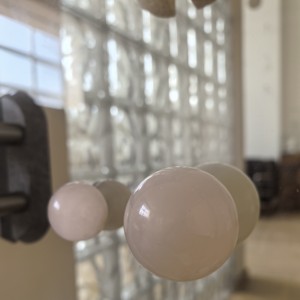 Op maat gemaakte natuurlijke roze marmeren glazen deurgreep voor hotel, café en binnendeuren - Product Image 3
