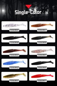 CHEERY Zweiteiliger T-Schwanz Hochaktiver Schwingender Schwanz Weicher Angelköder 7/9/11/13cm Künstlicher Weichköder für Topmouth Culter Bass - Product Image 2
