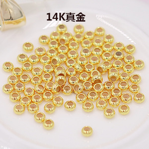 Gold Plated Copper Spacer Beads Small Size For <b>Bracelet</b> Necklace DIY Jewelry Findings - Product Image 2