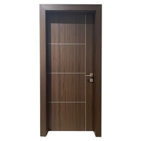 Fabricant chinois intérieur moderne Wpc/pvc/polymère/composite porte en bois massif chambre à coucher porte composite pour Israël