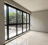 Ventana Moderna de Aluminio con Marco Estrecho, Ventana Abatible de Aluminio con Cristal Grande para Balcón de Villa o Solárium
