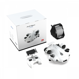 FiFish V-EVO Quadcopter Subacuático con Cámara 4K 60fps, 100m de Profundidad, 360° °   Cerradura con Visión Inteligente Omnidireccional, 5000 Lúmenes LED - Product Image 2