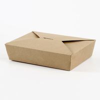 Boîtes alimentaires jetables en papier kraft pour livraison et plats à emporter – Idéales pour frites et fast-food