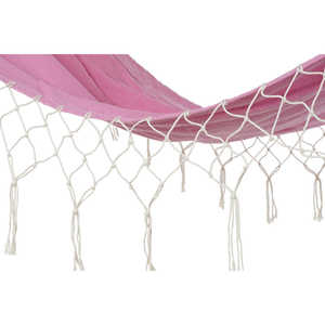 Hamaca de Poliéster y Algodón 255x80x28 con Flecos Rosas - Product Image 3