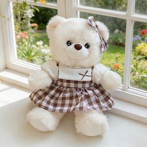 Ours en peluche à habiller, deux tons de fourrure, plusieurs tenues amovibles, 25 cm, décoration mignonne, cadeau pour enfants, couples, amateurs de peluches - Product Image 3