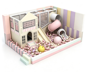 Aire de jeux intérieure personnalisée en plastique pour enfants, château ludique avec toboggan pour maternelle, hall de résidence et parc d'attractions - Product Image 5