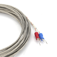 YHKJ Probe Type Temperature Sensing Line Thermocouple PT100 Probe Temperature Sensor K Type Metal Shielded Wire