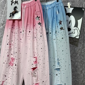 F175/FANMAJIALIE <span class=keywords><strong>Jeans</strong></span> Colorati da <span class=keywords><strong>Donna</strong></span> dal Design Trendy, Nuova Collezione Autunnale con Diamanti, Design Originale per Moda Urbana - Product Image 1