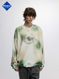 Độn Dày Áo hai màu airbrushed HEM dây rút Mỹ cổ điển Crew cổ áo - Product Image 6