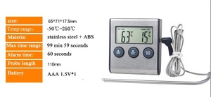 Tp700 kỹ thuật số Bếp hẹn giờ Nhiệt kế thép không gỉ thực phẩm nóng BBQ với OEM tùy biến hỗ trợ - Product Image 6