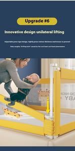 Garde-corps de lit pour bébé pratique en une étape Barrière enfant anti-chute confortable sur le côté du bébé Garde-corps enfant - Product Image 6