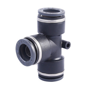 SMC Male <b>Run</b> Tee Push In Connector Brass External Thread Side Hole Fitting For Pneumatic Systems - Product Image 2