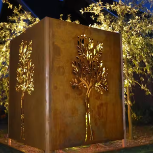 Paneles de Cerca Metálica para Jardín de Acero Corten Cortados con Láser Personalizados, Diseño Art Deco, Hechos en China, para Todas las Ocasiones - Product Image 5