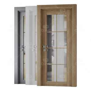 Pabrik Top Cina desain Eropa multiwarna tahan air prewhung <span class=keywords><strong>Interior</strong></span> Modern ruang kayu Solid pintu Perancis untuk rumah - Product Image 1