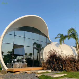 Tienda de campaña de membrana extensible de PVDF ignífuga de nuevo diseño, tienda de <span class=keywords><strong>Hotel</strong></span> al aire libre con forma de caracol para sitios de Glamping y resorts - Product Image 5