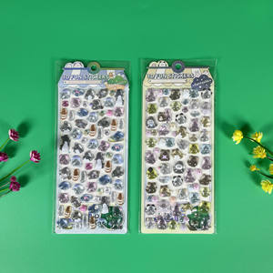 Autocollants 3D en plastique cristallin gaufré populaires <span class=keywords><strong>Yoyo</strong></span> Family, pour la maternité, les dessins animés, les récompenses scolaires, la décoration de téléphones portables, modèle - Product Image 3