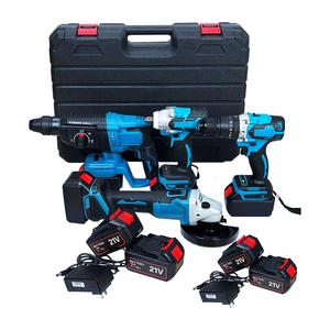 Ensemble d'outils électriques professionnels DN Wholesale Ma Kita, alimentés par <span class=keywords><strong>batterie</strong></span>, kit complet dans une boîte avec 4 batteries et 2 chargeurs - Product Image 2